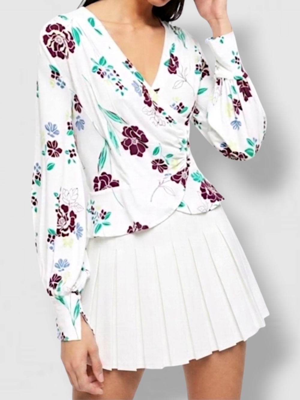 Free People Cropped Blouse Top XS New